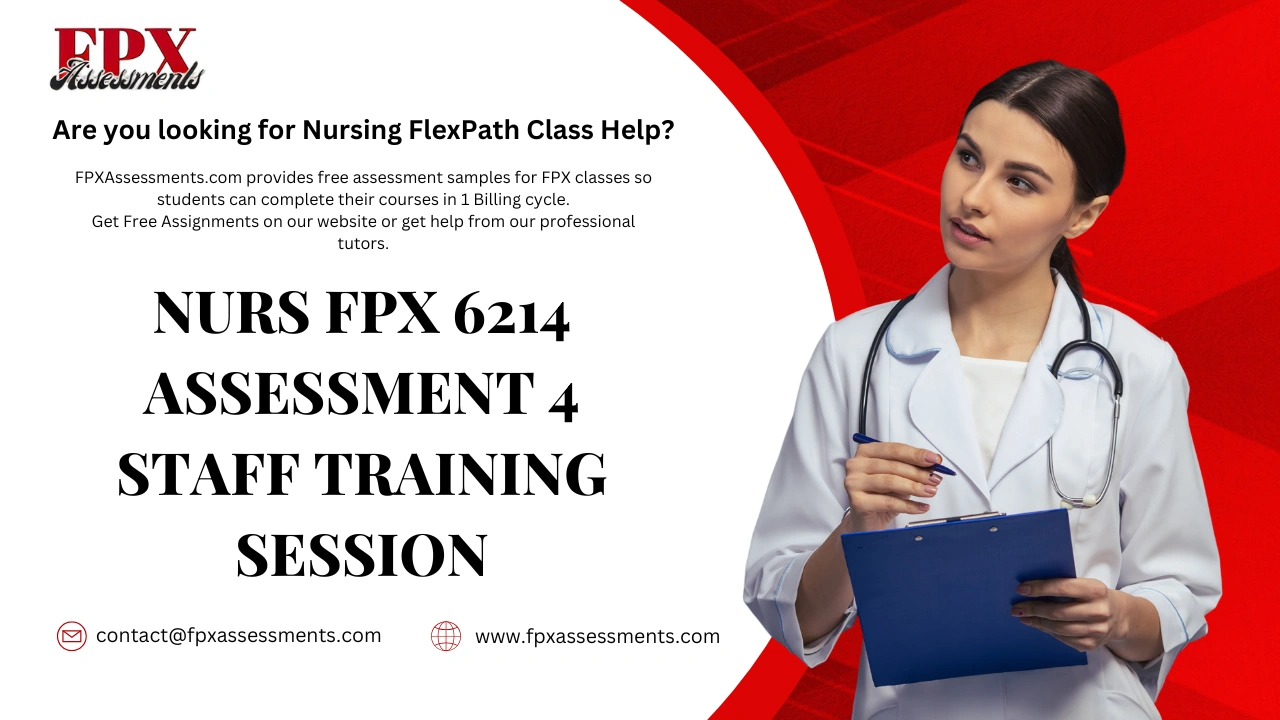 NURS FPX 6214 Assessment 4 Staff Training Session