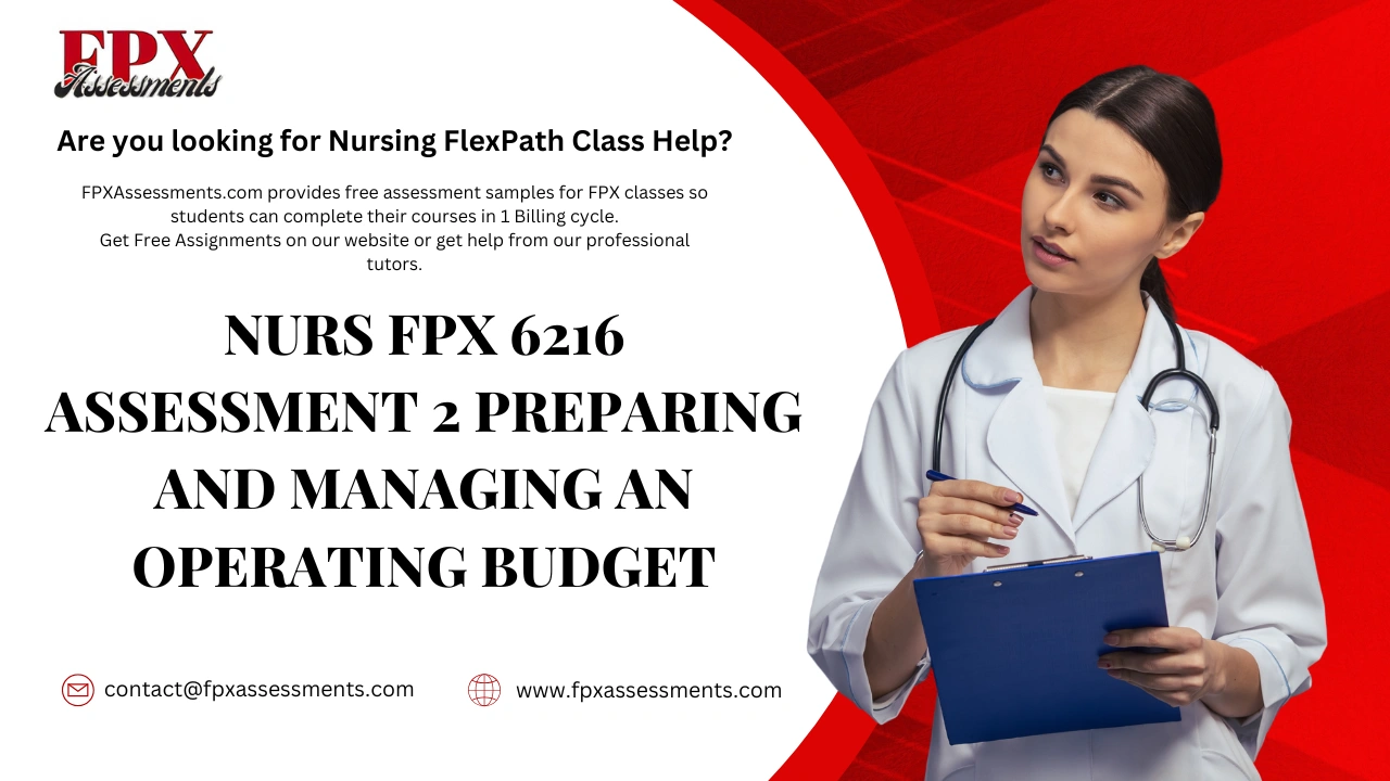 NURS FPX 6216 Assessment 2 Preparing and Managing an Operating Budget