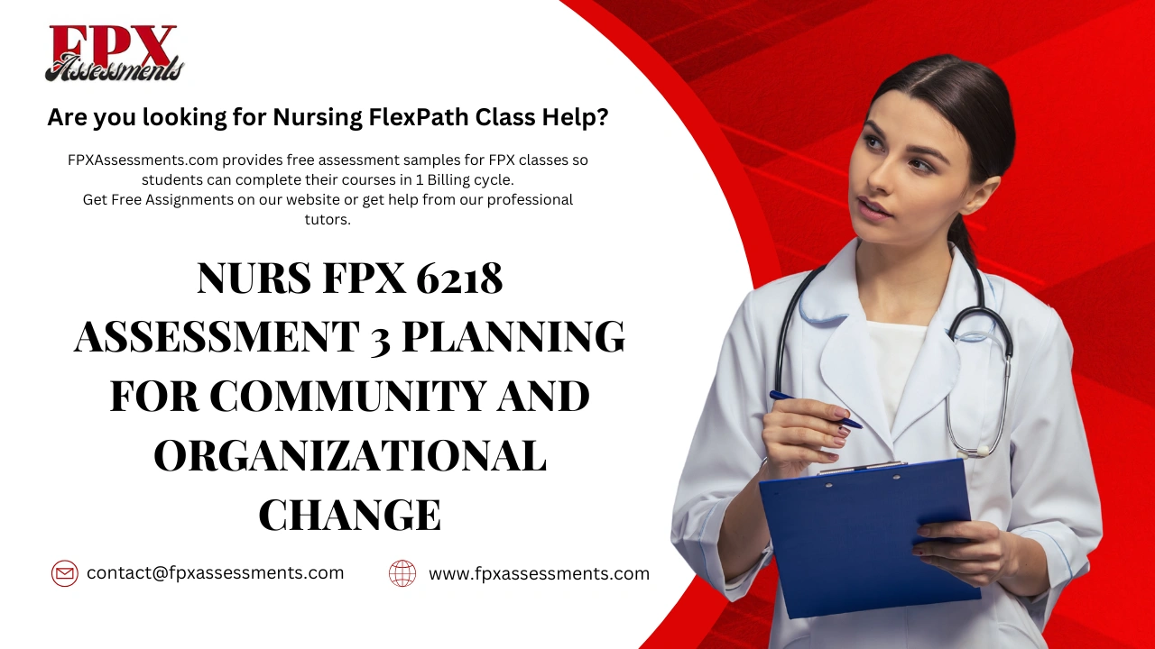 NURS FPX 6218 Assessment 3 Planning for Community and Organizational Change