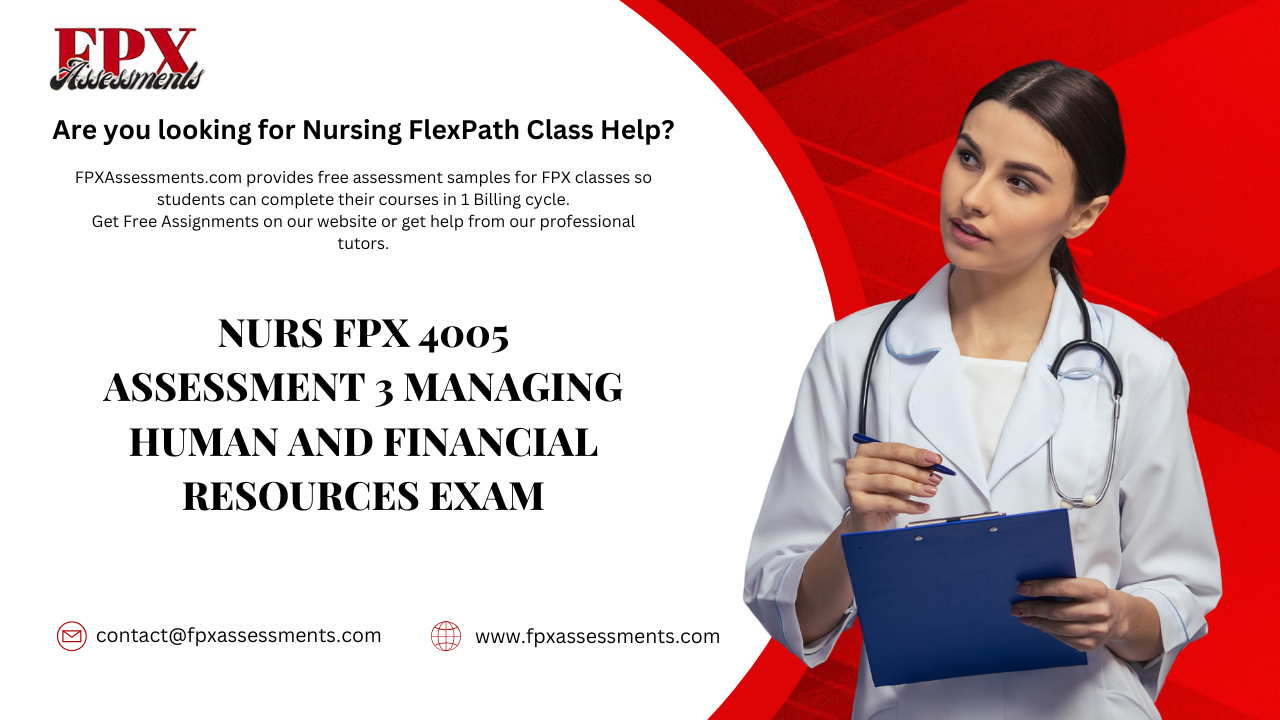 NURS FPX 4005 Assessment 3 Managing Human and Financial Resources Exam