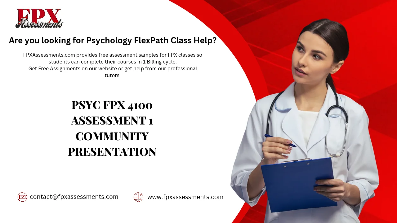 PSYC FPX 4100 Assessment 1 Community Presentation