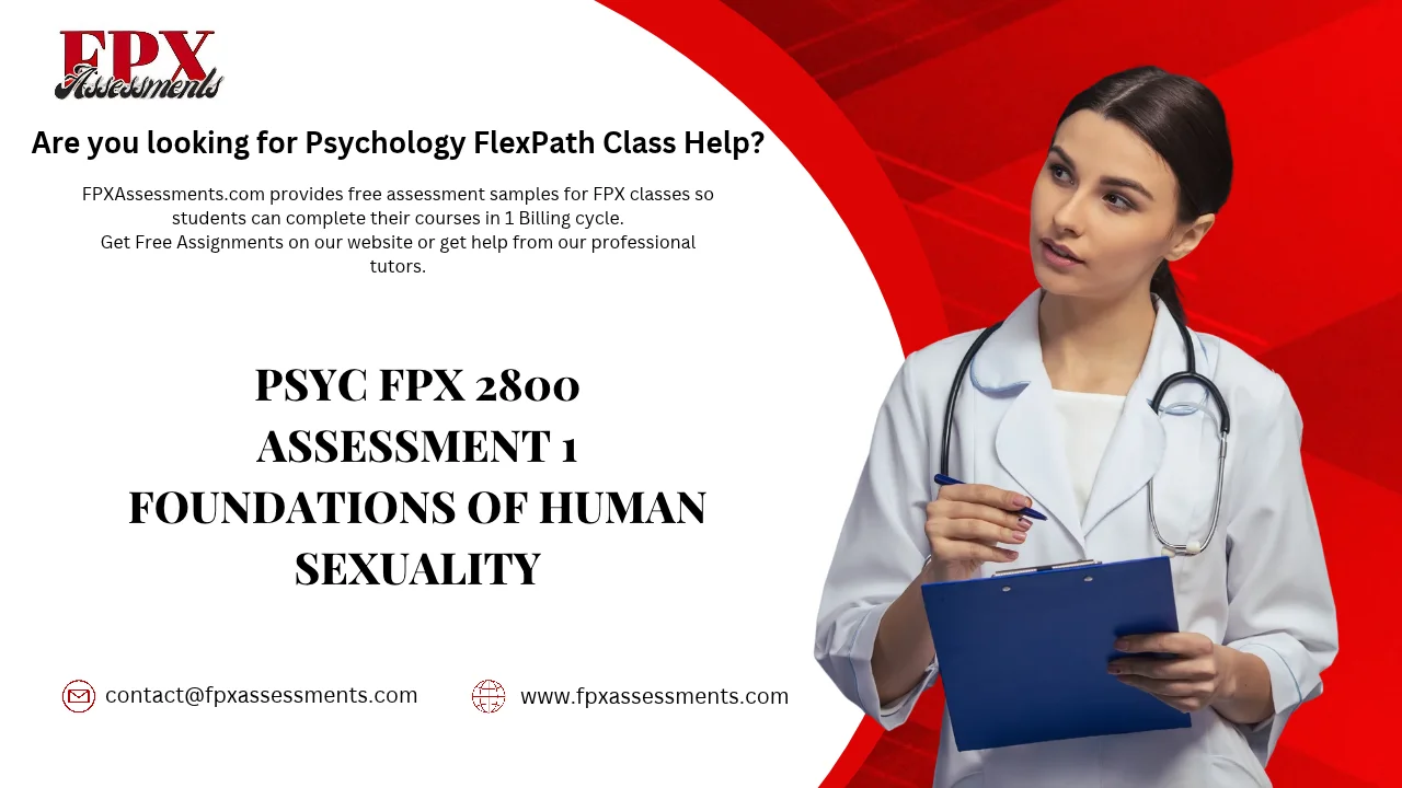 PSYC FPX 2800 Assessment 1 Foundations of Human Sexuality