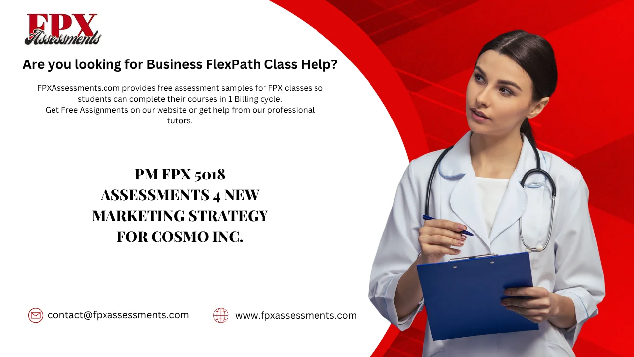 PM FPX 5018 Assessments 4 New Marketing Strategy for Cosmo Inc.