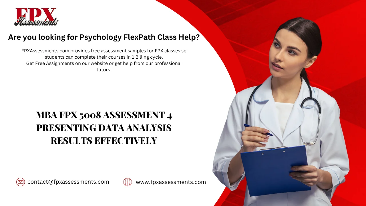 MBA FPX 5008 Assessment 4 Presenting Data Analysis Results Effectively