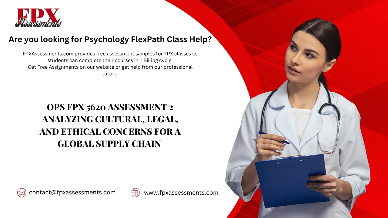 OPS FPX 5620 Assessment 2 Analyzing Cultural, Legal, and Ethical Concerns for a Global Supply Chain